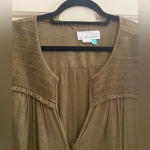 Anthropologie Snake Print Blouse